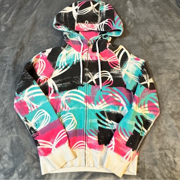 TNA Tops - TNA Pink and Teal Graphic Hoodie
#1221